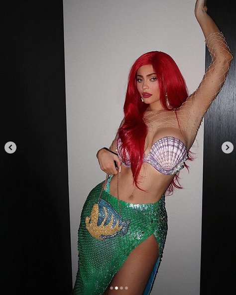 Kylie Jenner jako Ariel v roce 2018