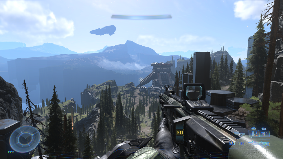 Halo Infinite na konzoli Xbox One X.