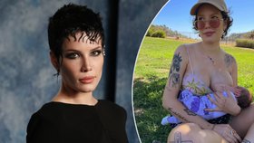 Halsey na pokožku používá mateřské mléko.