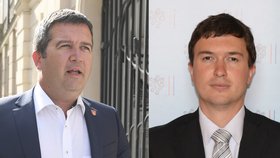 Pověřený šéf resortu zahraničí Jan Hamáček a jeho staronový politický náměstek Lukáš Kaucký (oba ČSSD)