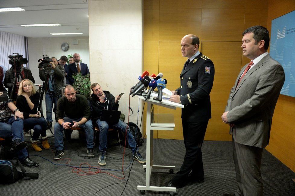 Briefing Jana Hamáčka a policejního prezidenta Martina Vondráška na ministerstvu vnitra