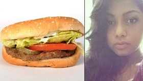 Dívka zemřela na alergickou reakci na hamburger.