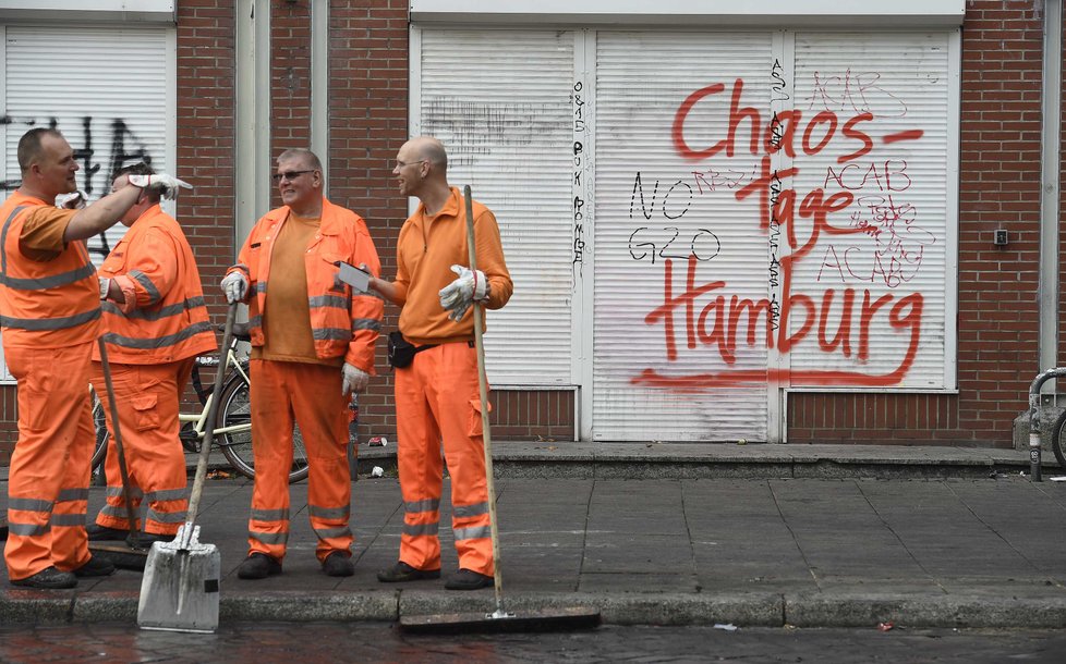 Protesty během summitu G20 v Hamburku