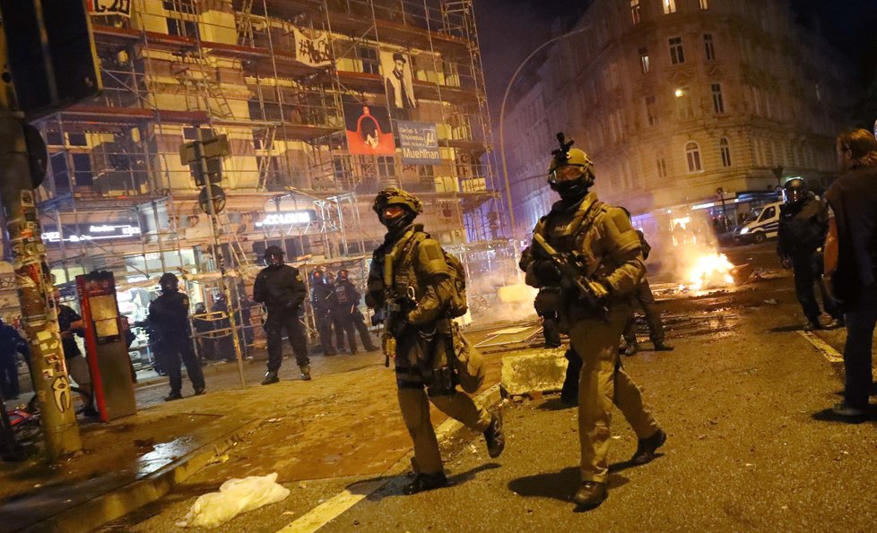 Protesty během summitu G20 v Hamburku