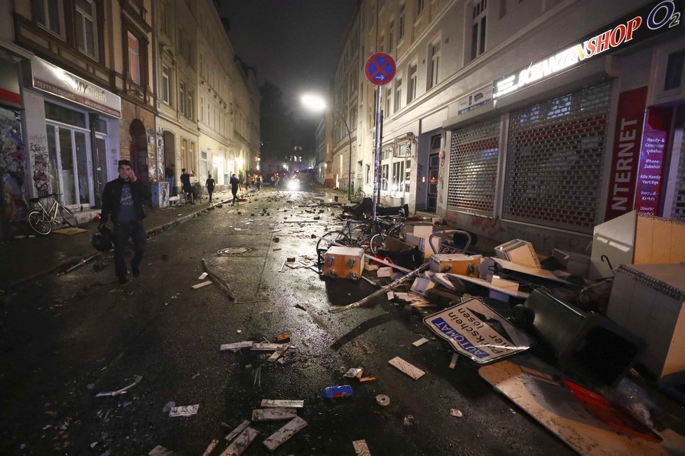 Protesty během summitu G20 v Hamburku