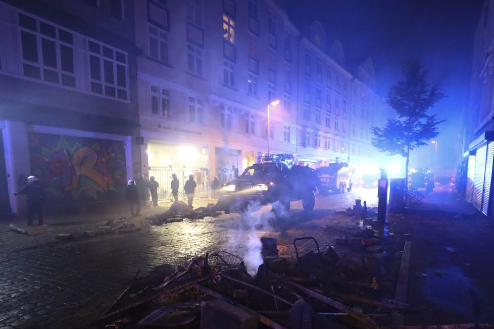 Protesty během summitu G20 v Hamburku