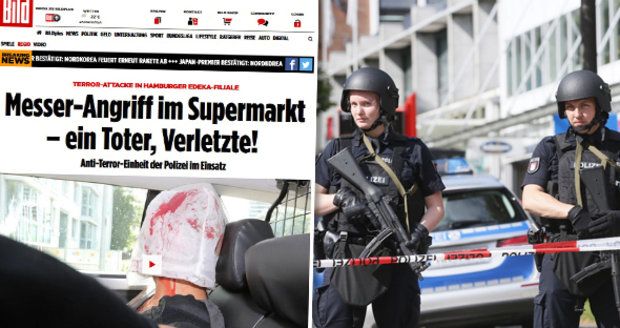 V supermarketu zaútočil muž s nožem: Jeden mrtvý a řada zraněných v Hamburku
