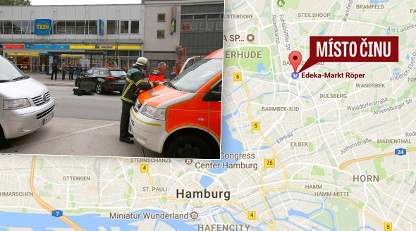 Místo činu Hamburk: Tady se odehrál útok muže s nožem
