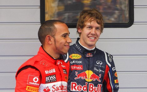 Hamilton a Vettel.