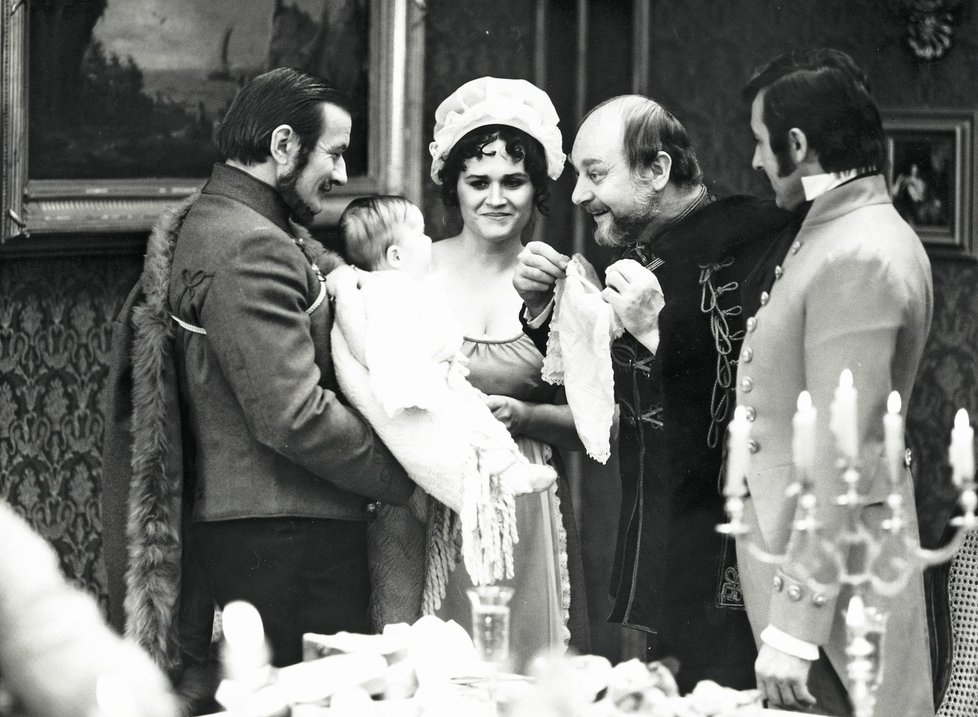 Hana Gregorová s manželem Radkem Brzobohatým (vlevo)