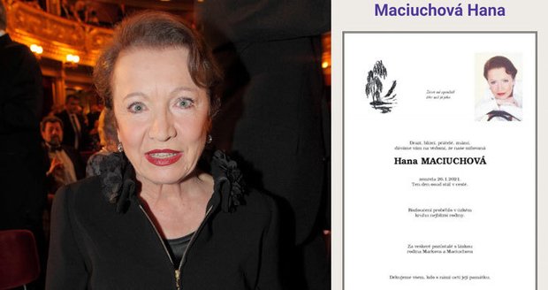 Tajné rozloučení s Hanou Maciuchovou (†75): Rodinný obřad v Olomouci a připomínka slavné role!