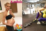Hana Mašlíková pár týdnů před porodem konečně přestává cvičit.