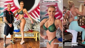 Hana Mašlíková trénuje na bikini fitness