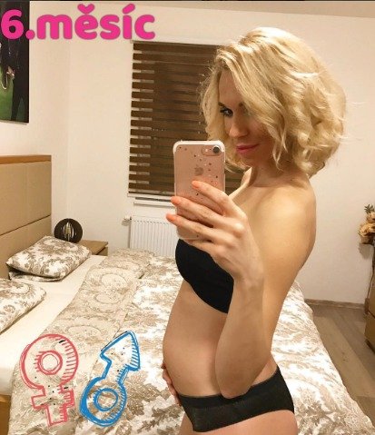 Hana Mašlíková se na Instagramu pochlubila  6. měsícem těhotenství.