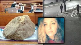 Mrazivé foto od soudu: Tímto 37kilovým kamenem zabili krásnou Hannu (†21)! Předtím ji brutálně znásilnili