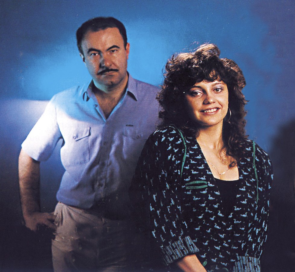1986. Petr Hannig s Lucií Bílou, tehdy ještě Hankou Zaňákovou.