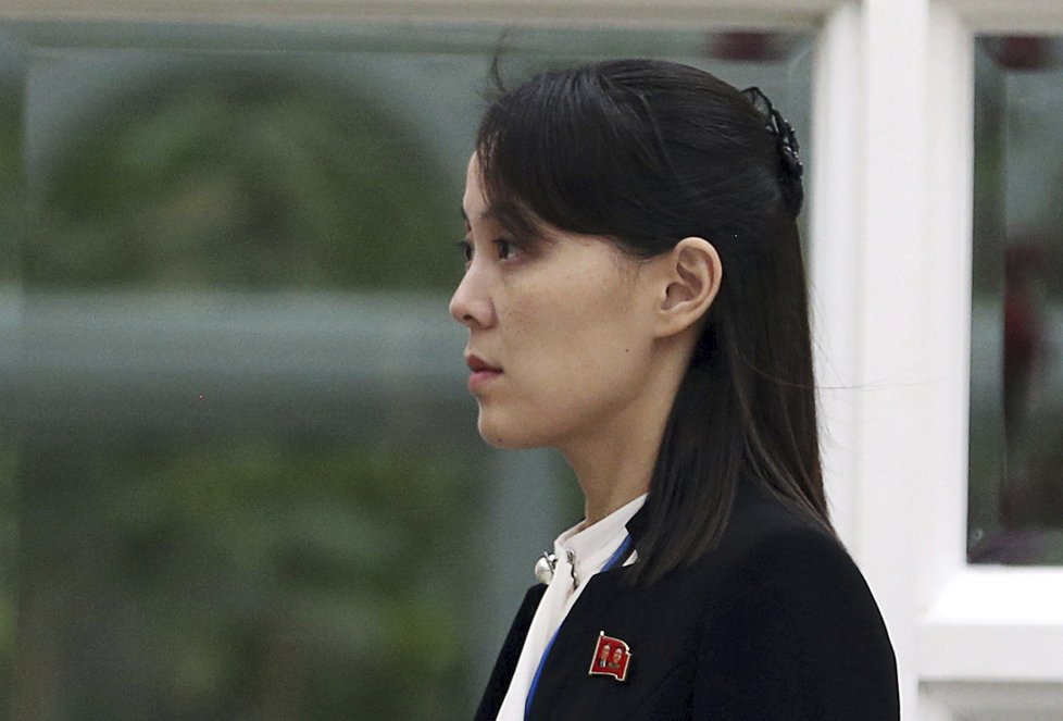 Na jednání nechyběla ani Kimova mladší sestra Kim Jo-čong, (28.02.2018).