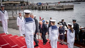 Norský král Harald V. upadl během státní návštěvy v Dánsku (15.6.2023)