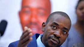 Opoziční lídr a neúspěšný kandidát na prezidenta Zimbabwe Nelson Chamisa.