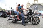 Na 115. výročí Harley-Davidson na pražském Výstavišti nemohli Pavel Šnajdr s  Najah Obeid chybět. Nenechte se zmást – přes cizokrajně znějící jméno je Najah Češka jako lusk!