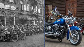 V Praze budou mít sraz motorkáři Harley-Davidson, už v minulosti tyto stroje řídily také ženy.