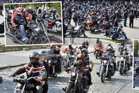 Bezstarostná jízda: 1500 drsných motorkářů se prohnalo Prahou!