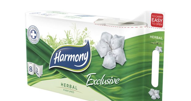 třívrstvý toaletní papír Harmony Exclusive Herbal