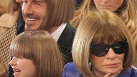 David Beckham zveřejnil na svém Instagramu parodii na účes své dcery a šéfky Vogue Anny Wintour