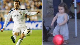 Harper Beckham, zdědila fotbalové umění po svém otci Davidu Beckhamovi