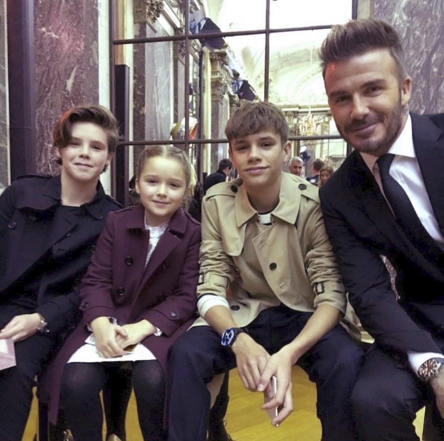 Beckhamovic děti s tatínkem Davidem