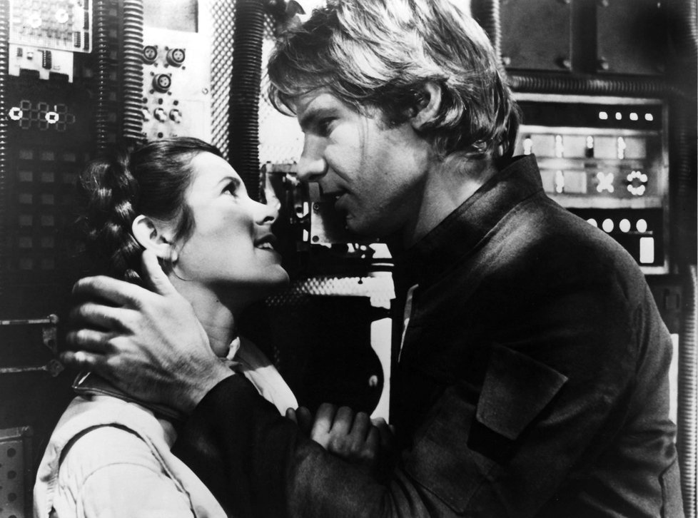 Byo to vášnivé! Princezna Leia a Han Solo měli románek i mimo filmové plátno