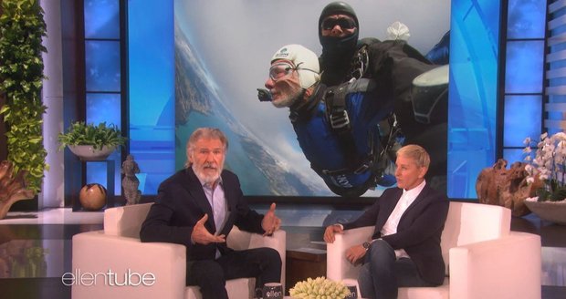 Harrison Ford v show Ellen DeGeneresové