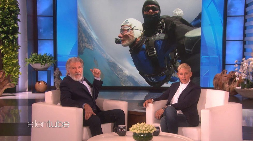 Harrison Ford v show Ellen DeGeneresové