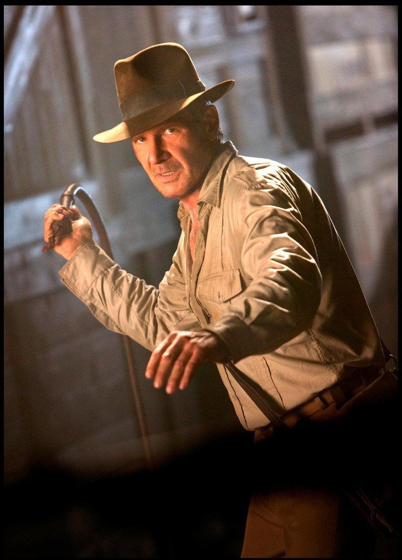 Indiana Jones švihal bičem v roce 2008.