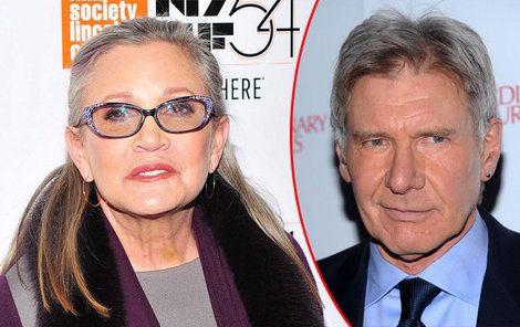 Carrie Fisher a Harrison Ford.