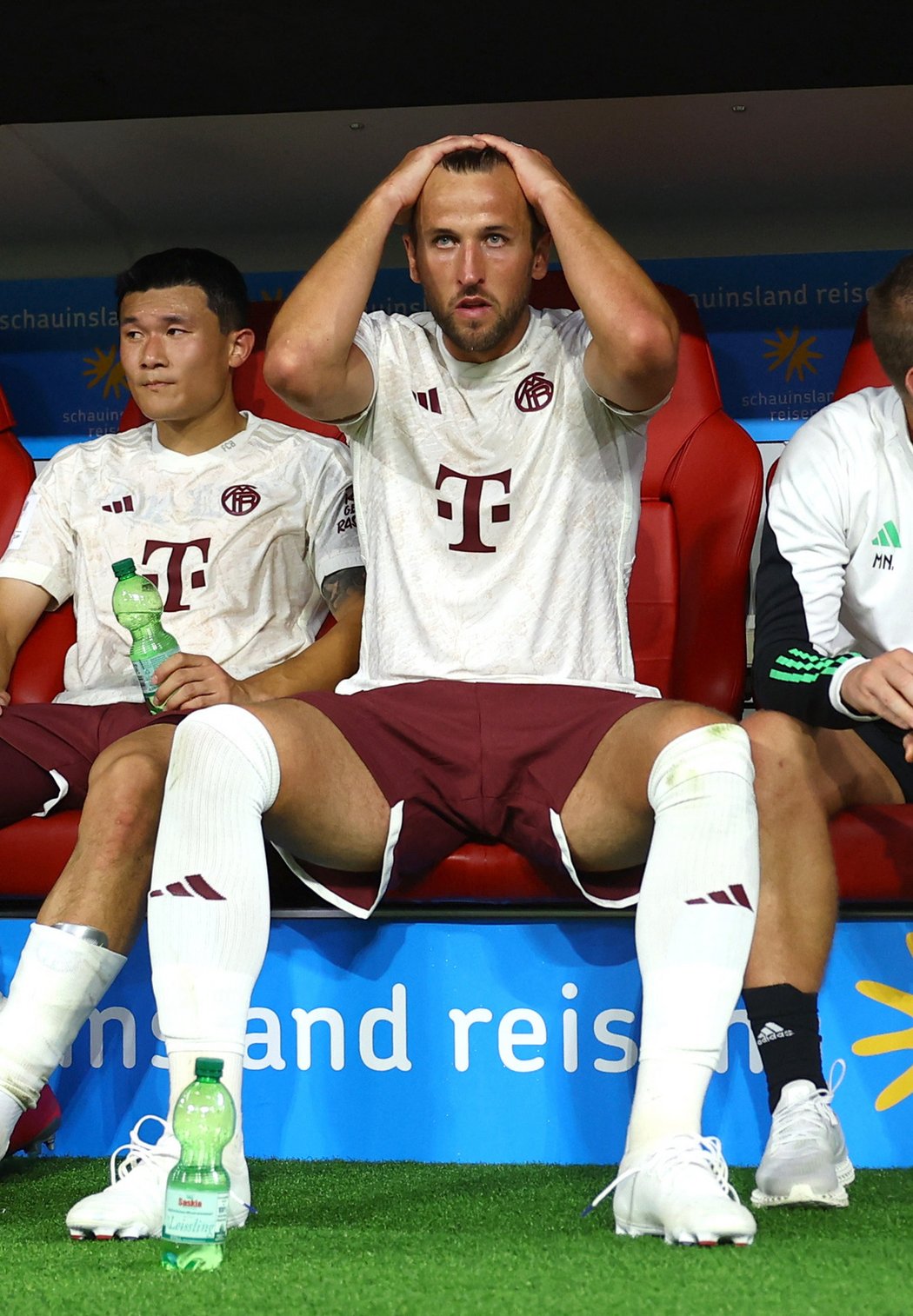 Harry Kane v dresu Bayernu Mnichov při zápase proti Lipsku