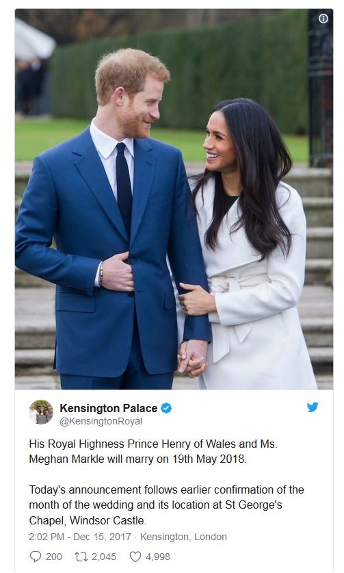 Harry a Meghan stanovili datum svatby na 19. května 2018