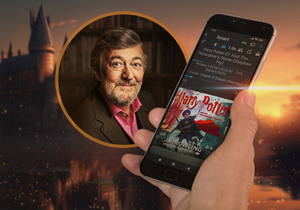 Existuje několik audioknižních verzí příběhů čarodějného učně Harryho Pottera. Jednou z nejkvalitnějších je anglický originál načtený legendou britské scény, Stephenem Fryem.