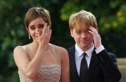 Emma Watsonová se na premiéře rozbrečela, do slz neměl daleko ani Rupert Grint.