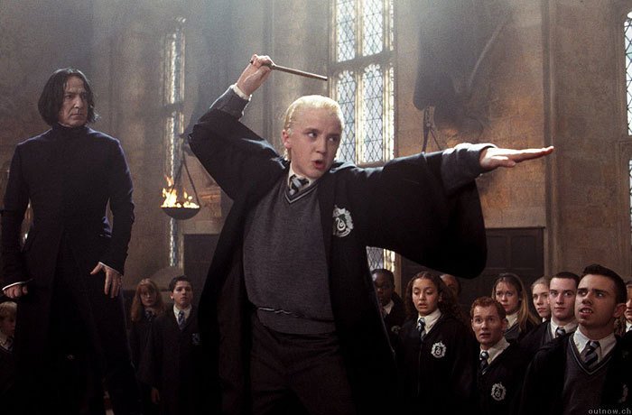 Alan Rickman, Tom Felton a Jamie Yeates