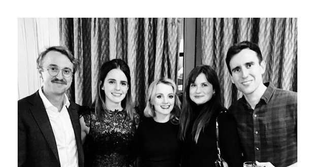 Tom Felton, Emma Watson, Evanna Lynch, Bonnie Wright a Matthew Lewis