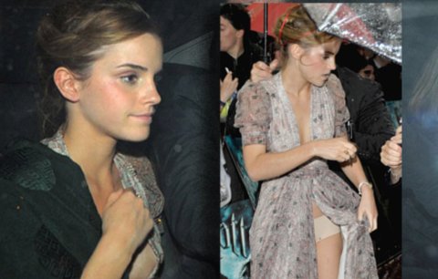 ´Hermiona´ Emma Watson: Ukázala kalhotky a málem i bradavku