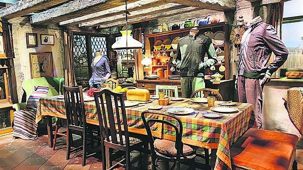 Doupě, tedy obydlí rodiny Weasleyových, kde jehlice samy pletou, nože krájí, prádlo se žehlí.