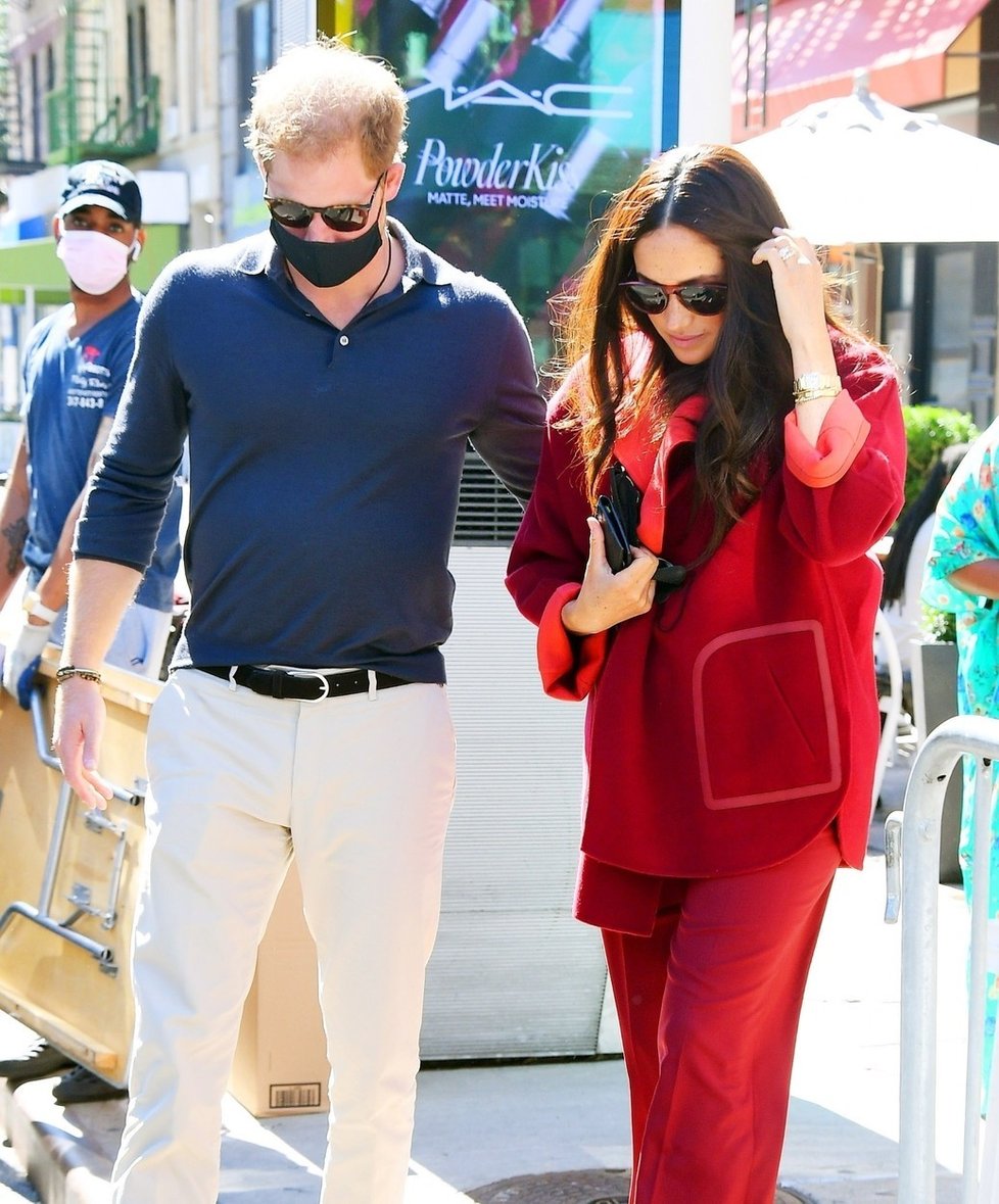 Harry a Meghan na obědě v New Yorku.