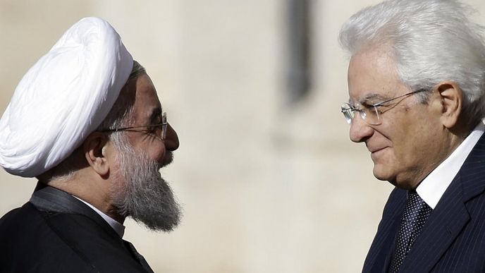 Hasan Rúhání a Sergio Mattarella