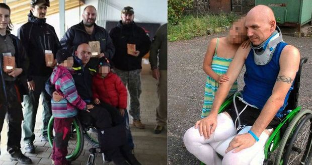 Hasič Libor skončil po pádu na vozíku: Kamarádi mu pomáhají vrátit se do života