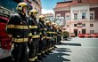 Hasiči uctili památku hasiče Zdeňka Hejduka, který zemřel při cestě k požáru. (26. červenec)