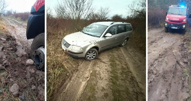 Hasiči upozorňují, že navigace zavádí při objíždění Fryčarovy ulice v Brně na zablácenou polní cestu, kterou nejde projet.