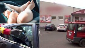 Žena si zabouchla klíče v autě, kde bylo i 4měsíční dítě. Kojence z vozu zachránili hasiči