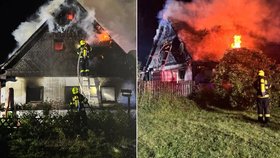 Noční požár rodinného domu si vyžádal jeden lidský život.